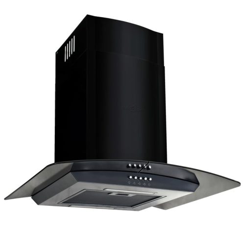 Hotte murale acier inoxydable 756 m/h 60 cm Noir