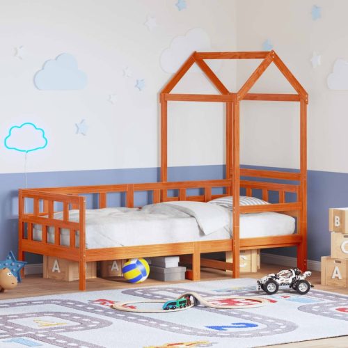 Lit de jour avec toit sans matelas 80×200 cm bois massif