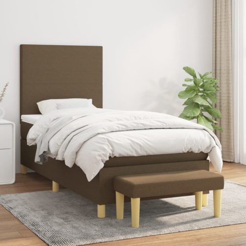 Sommier  lattes de lit avec matelas Marron fonc 80×200 cm
