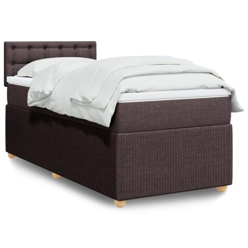 Sommier  lattes de lit avec matelas Marron fonc 90×200 cm