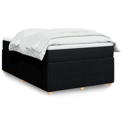 Sommier  lattes de lit avec matelas noir 120×190 cm tissu