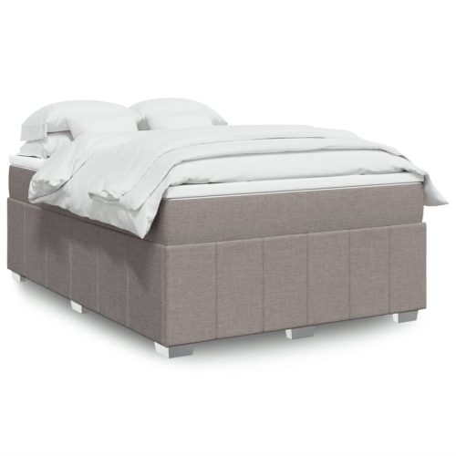 Sommier  lattes de lit avec matelas Taupe 140×200 cm Tissu
