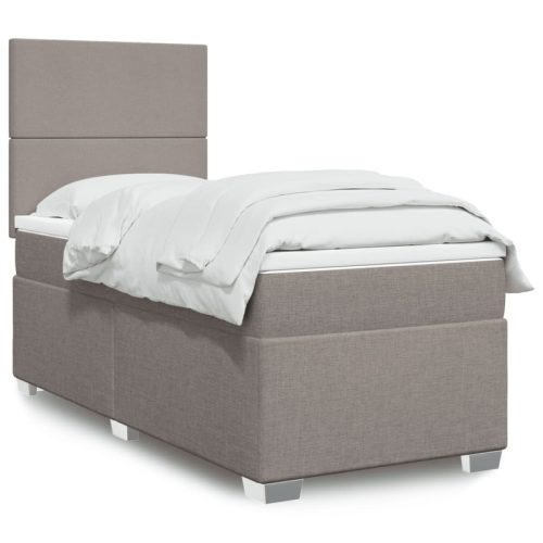Sommier  lattes de lit avec matelas Taupe 80×200 cm Tissu