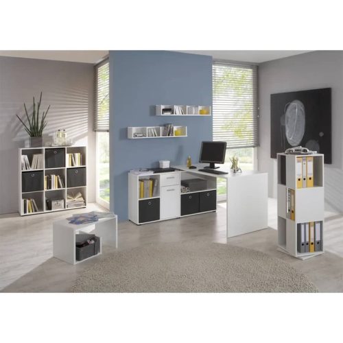 Table basse 2 en 1 59,1×35,8×37,8 cm blanc