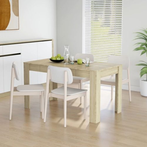 Table  manger Chne sonoma 140×74,5×76 cm Bois d’ingnierie